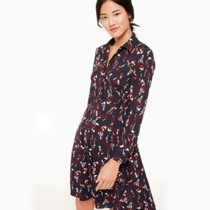 Kate Spade So Foxy Foxes Smocked Dress